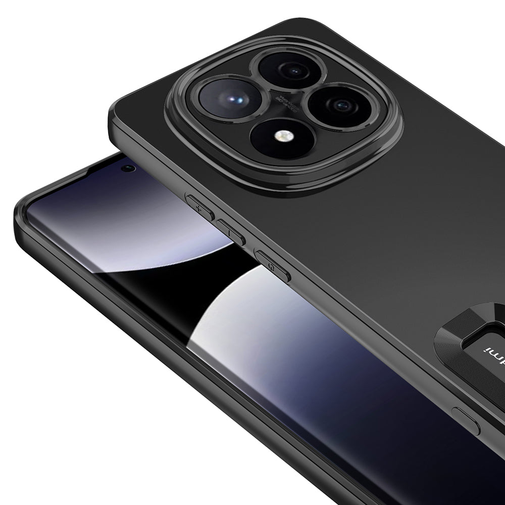 Xiaomi Redmi Note 14 Pro 5G Kılıf Kamera Korumalı Logo Gösteren Zore Omega Kapak Sierra Mavi