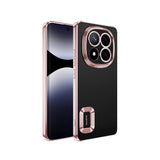 Xiaomi Redmi Note 14 Pro 5G Kılıf Kamera Korumalı Logo Gösteren Zore Omega Kapak Rose Gold