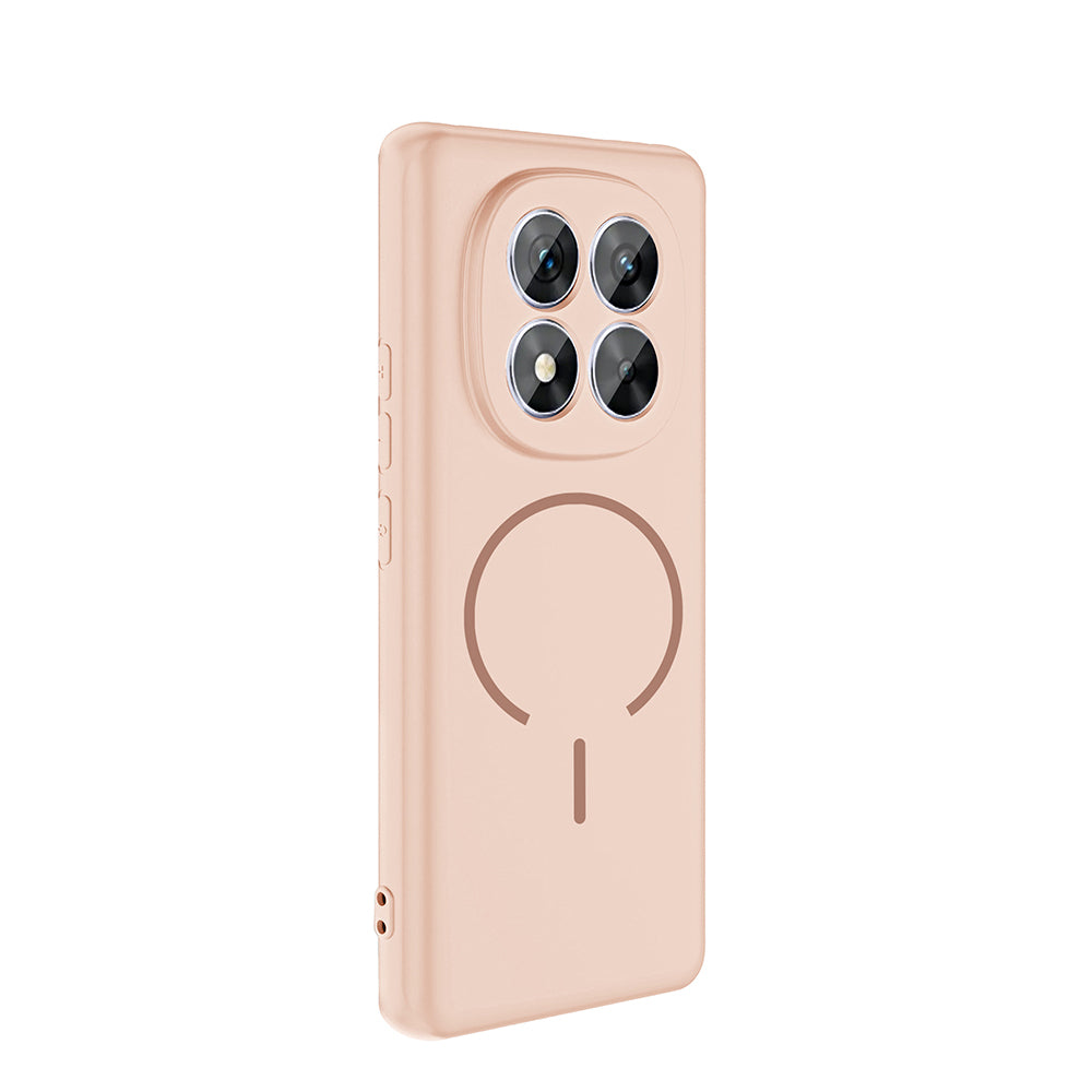 Xiaomi Redmi Note 14 Pro 5G Kılıf M-safe Şarj Özellikli Zore Meta Kapak Rose Pembe