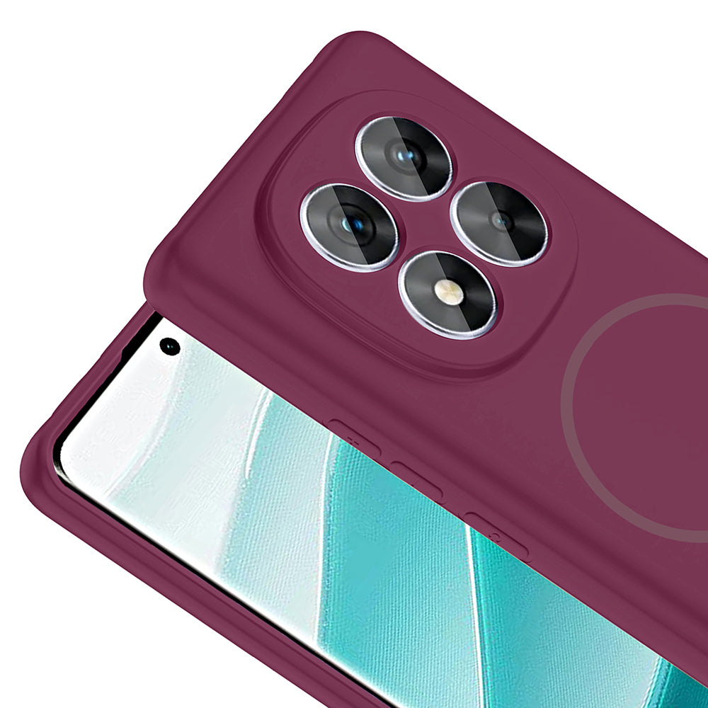 Xiaomi Redmi Note 14 Pro 5G Kılıf M-safe Şarj Özellikli Zore Meta Kapak Titanyum-Gri