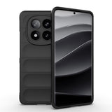 Xiaomi Redmi Note 14 Pro Plus Kılıf Esnek TPU Oyuklu Arka Yüzey Tasarımlı Zore Etnik Silikon Kapak Siyah