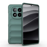 Xiaomi Redmi Note 14 Pro Plus Kılıf Esnek TPU Oyuklu Arka Yüzey Tasarımlı Zore Etnik Silikon Kapak Koyu Yeşil