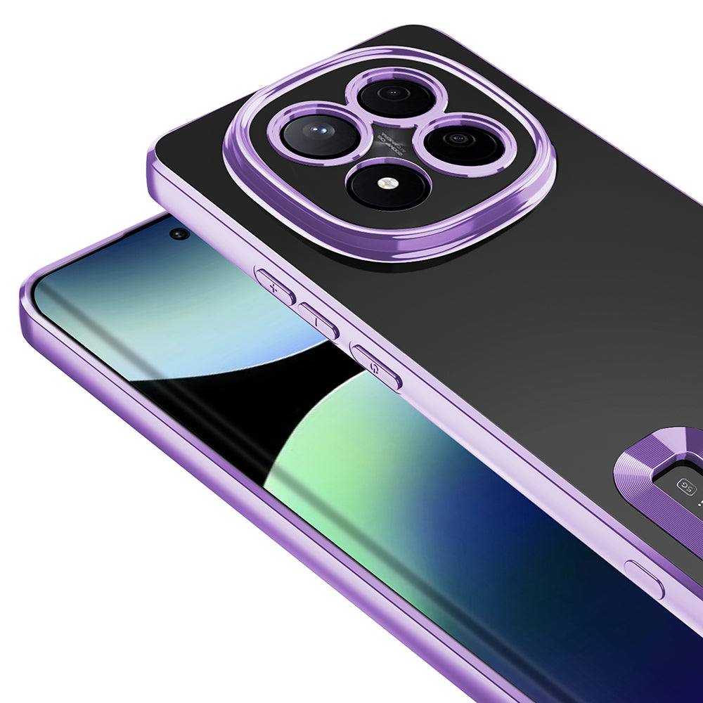 Xiaomi Redmi Note 14 Pro Plus Kılıf Kamera Korumalı Logo Gösteren Zore Omega Kapak Sierra Mavi