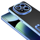 Xiaomi Redmi Note 14 Pro Plus Kılıf Kamera Korumalı Logo Gösteren Zore Omega Kapak Gümüş