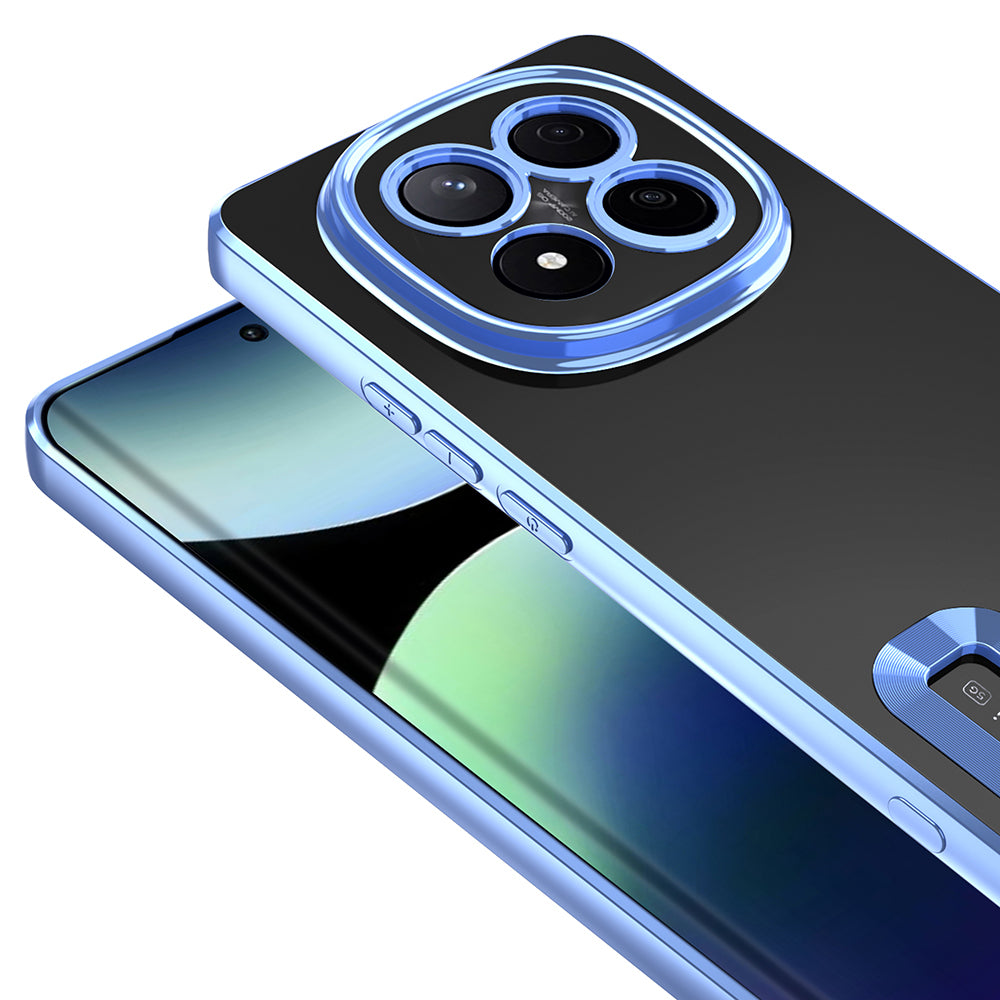 Xiaomi Redmi Note 14 Pro Plus Kılıf Kamera Korumalı Logo Gösteren Zore Omega Kapak Derin Mor