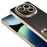 Xiaomi Redmi Note 14 Pro Plus Kılıf Kamera Korumalı Logo Gösteren Zore Omega Kapak Gold