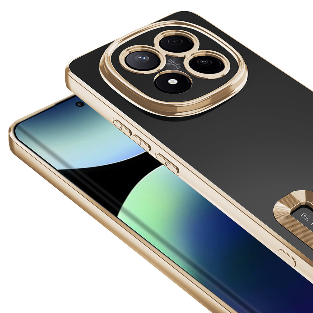 Xiaomi Redmi Note 14 Pro Plus Kılıf Kamera Korumalı Logo Gösteren Zore Omega Kapak Gümüş