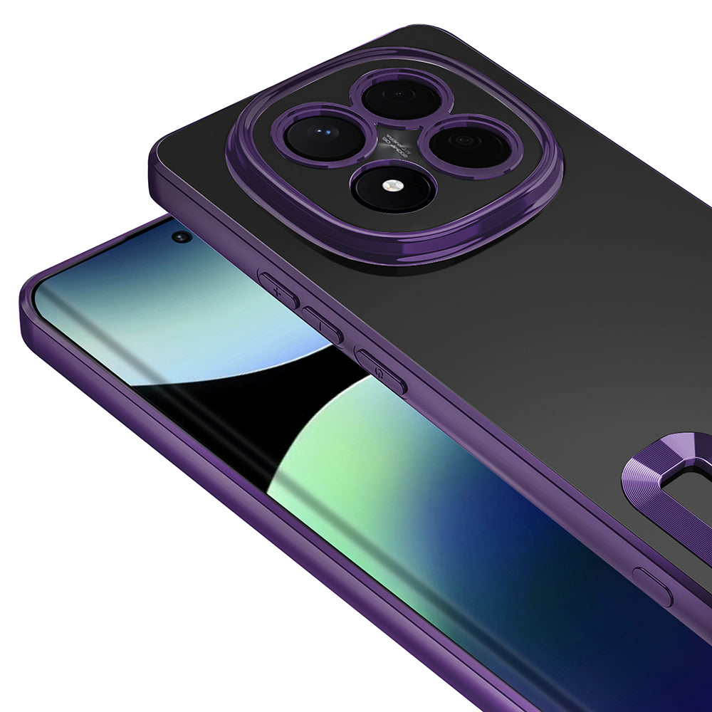 Xiaomi Redmi Note 14 Pro Plus Kılıf Kamera Korumalı Logo Gösteren Zore Omega Kapak Sierra Mavi