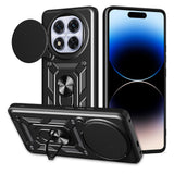 Xiaomi Redmi Note 14 Pro Plus Kılıf Magnetik Standlı Kamera Korumalı Zore Sürgülü Vega Kapak Mavi