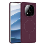 Xiaomi Redmi Note 14 Pro Plus Kılıf M-safe Şarj Özellikli Zore Ruby Sert Kapak Mürdüm