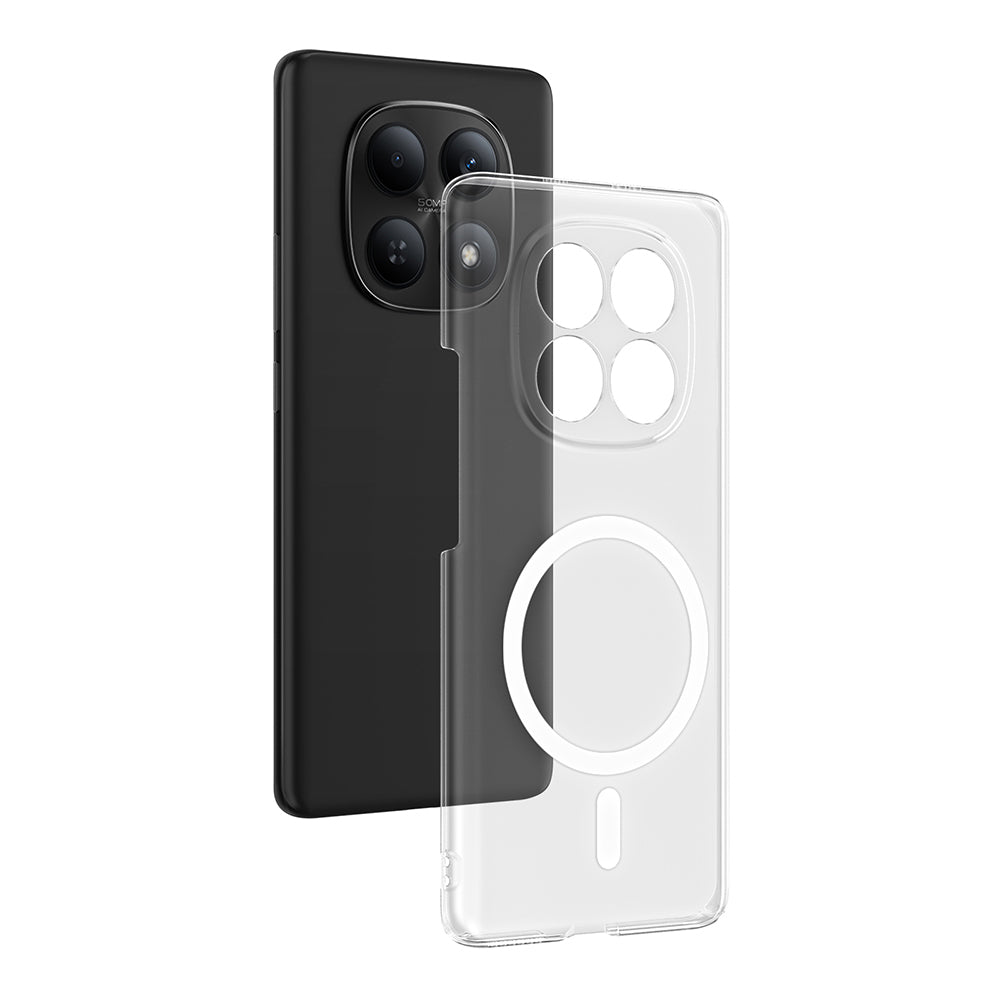 Xiaomi Redmi Note 15 4G Kamera Korumalı M-Safe Şarj Özellikli Şeffaf London Sert PC Kapak Şeffaf