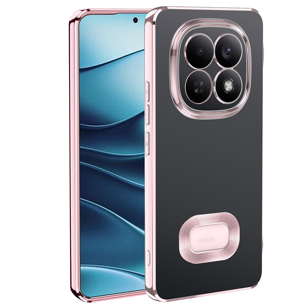 Xiaomi Redmi Note 15 4G Kılıf Kamera Korumalı Logo Gösteren Omega Kapak Rose Gold