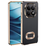 Xiaomi Redmi Note 15 4G Kılıf Kamera Korumalı Logo Gösteren Omega Kapak Gold
