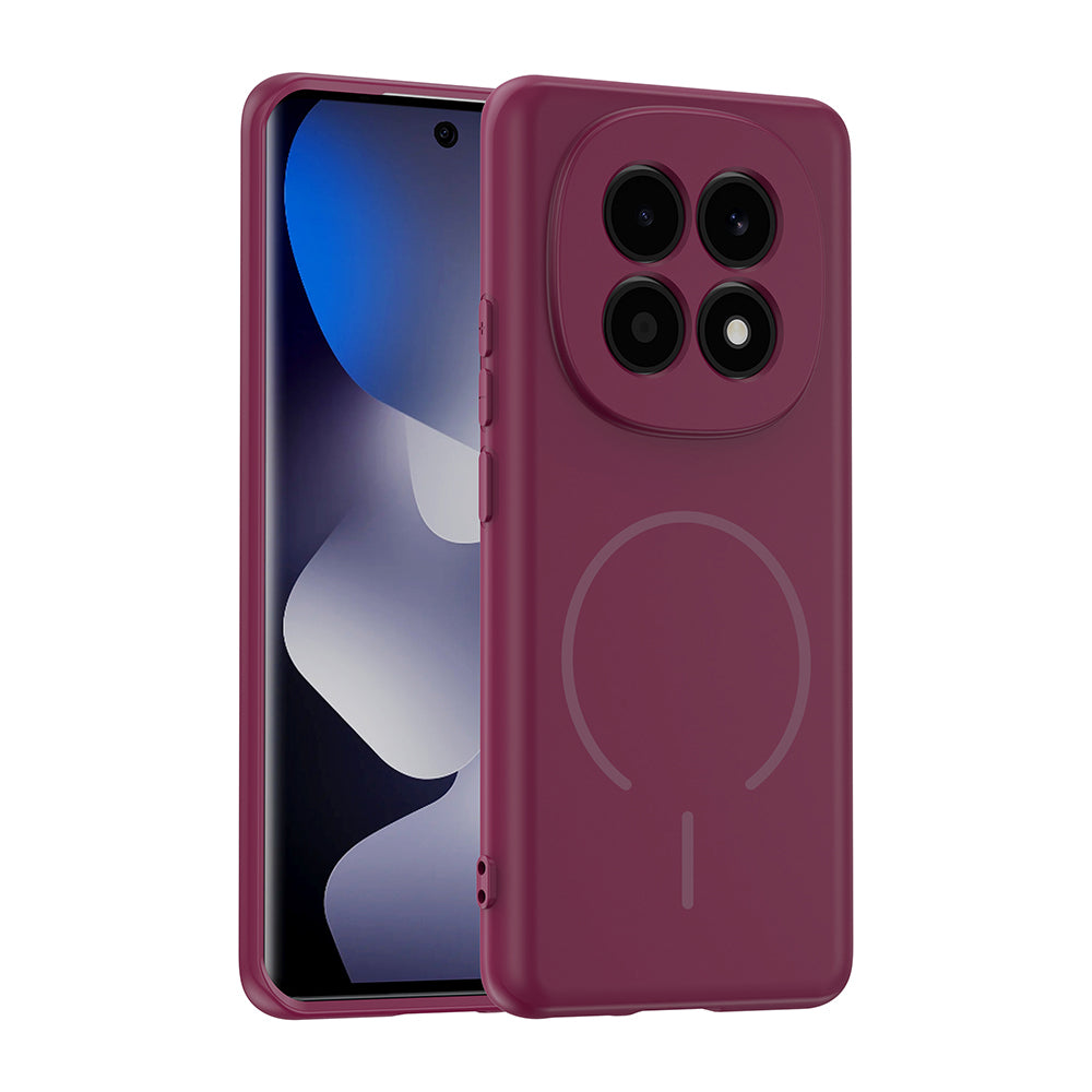 Xiaomi Redmi Note 15 4G Kılıf M-safe Şarj Özellikli Meta Kapak Mürdüm