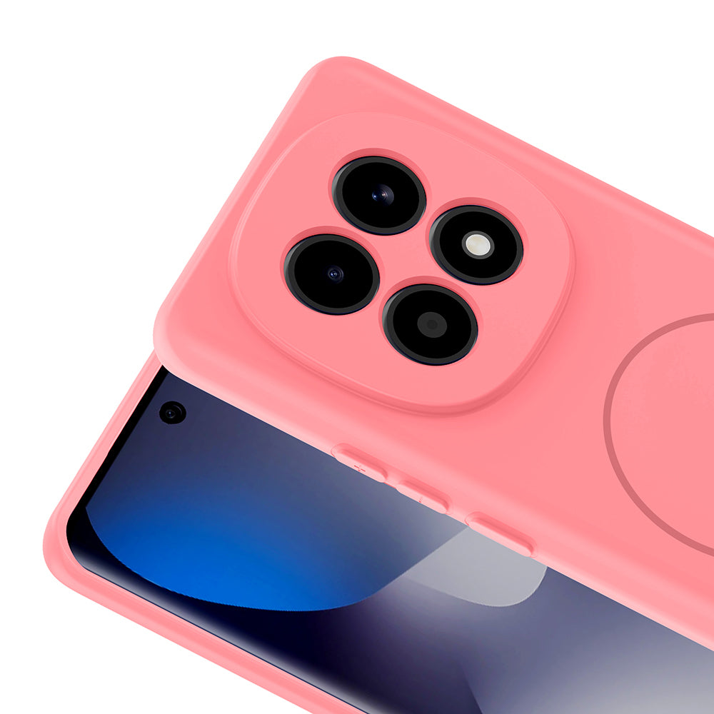 Xiaomi Redmi Note 15 4G Kılıf M-safe Şarj Özellikli Meta Kapak Rose Pembe