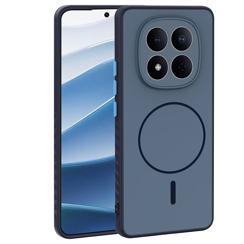 Xiaomi Redmi Note 15 4G Kılıf M-safe Şarj Özellikli Tea Kapak Lacivert