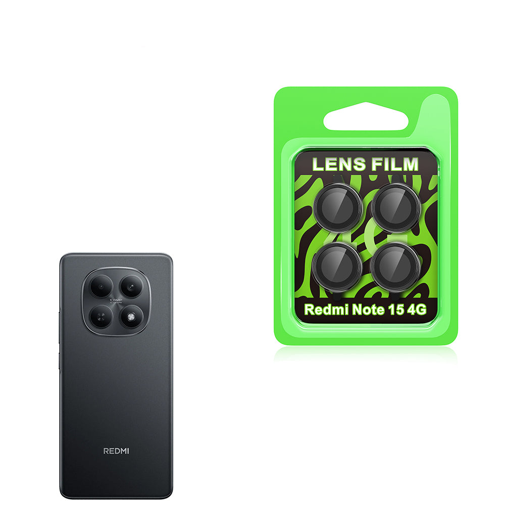 Xiaomi Redmi Note 15 4G CL-07 Kamera Lens Koruyucu Siyah