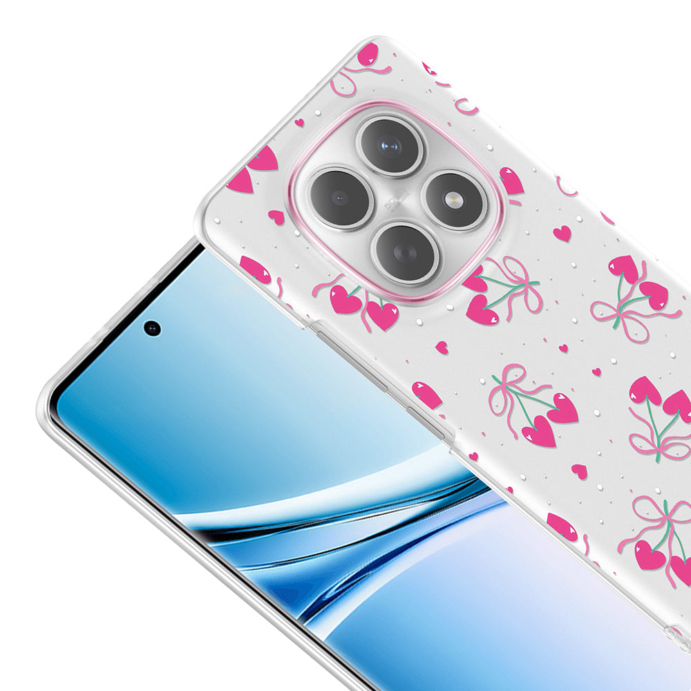 Xiaomi Redmi Note 15 5G Kılıf Kamera Korumalı Desenli Zore Klip Kapak Kalpli Kiraz