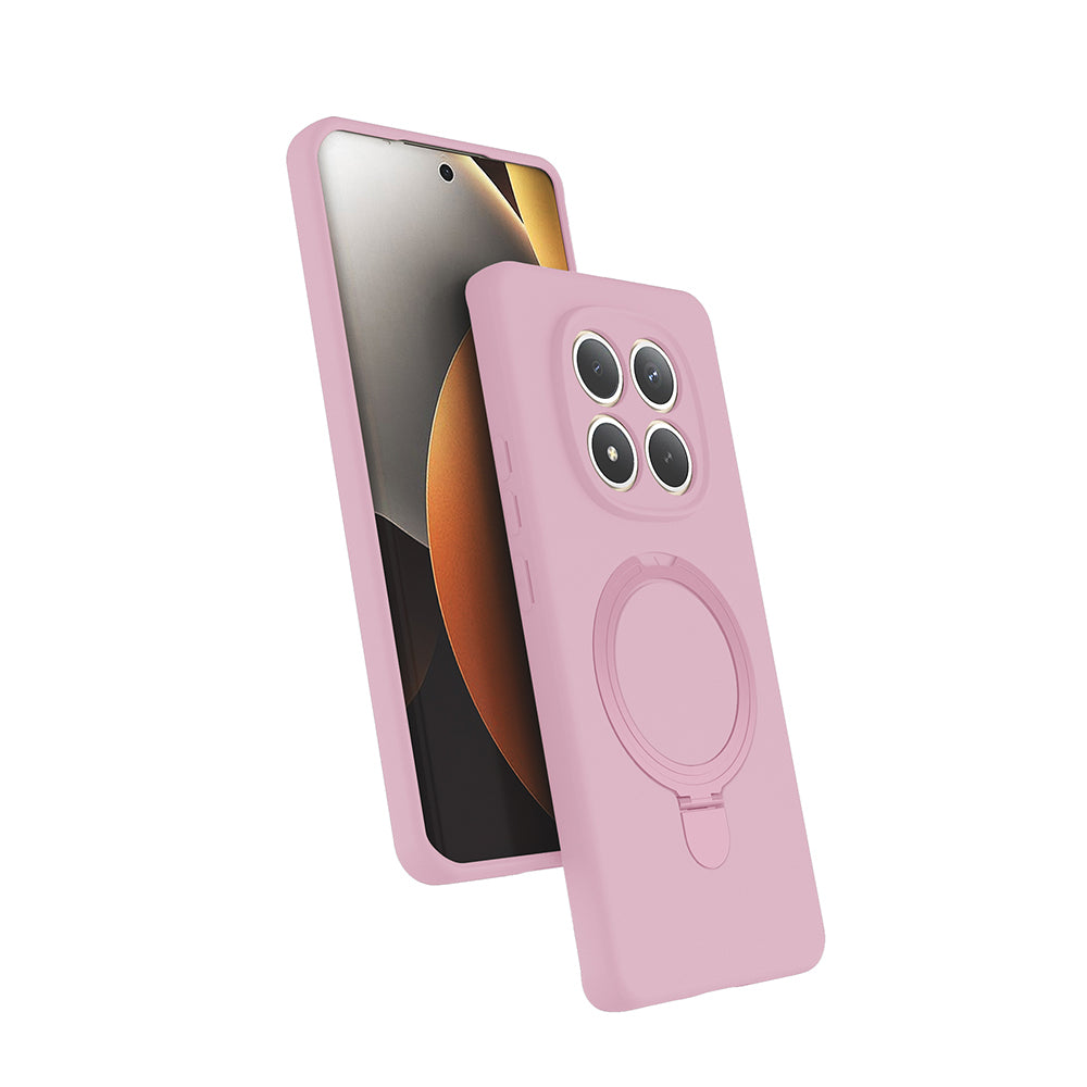 Xiaomi Redmi Note 15 5G Kılıf M-safe Şarj Özellikli Standlı Samara Kapak Pembe