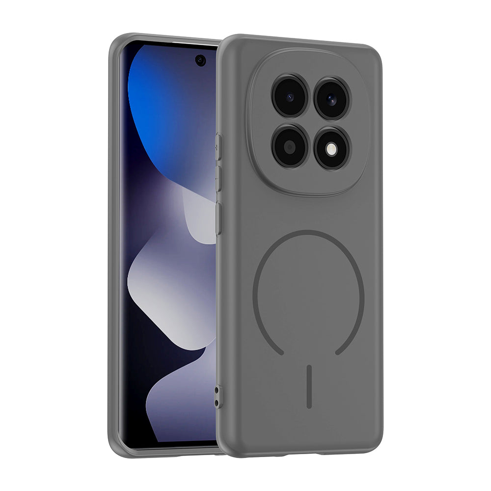 Xiaomi Redmi Note 15 5G Kılıf M-safe Şarj Özellikli Meta Kapak Titanyum-Gri
