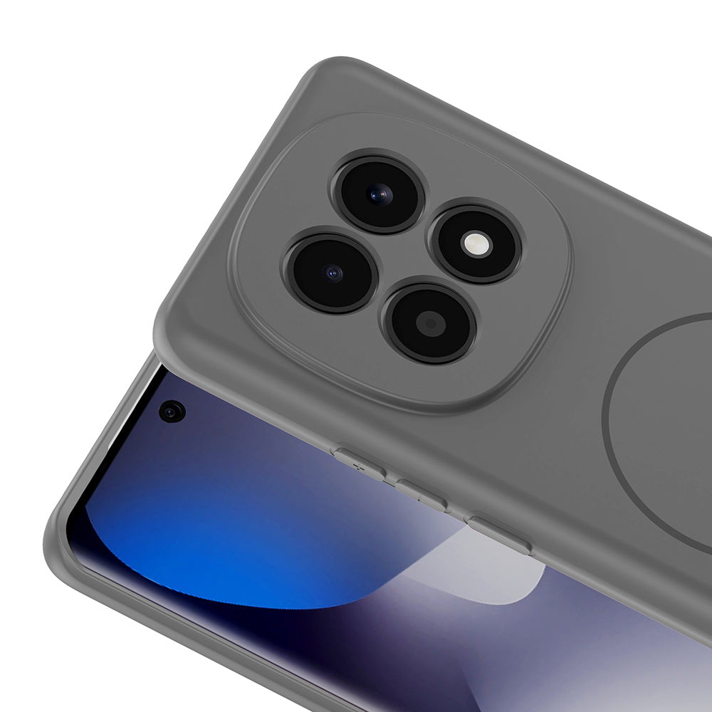 Xiaomi Redmi Note 15 5G Kılıf M-safe Şarj Özellikli Meta Kapak Titanyum-Gri