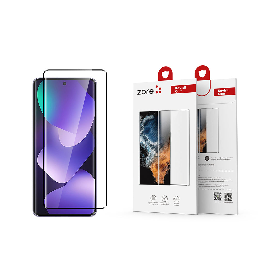 Xiaomi Redmi Note 15 5G Zore Full Yapışkanlı Cam Ekran Koruyucu Şeffaf