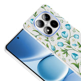 Xiaomi Redmi Note 15 Pro 4G Kılıf Kamera Korumalı Desenli Zore Klip Kapak Mavi Lale