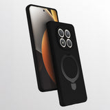 Xiaomi Redmi Note 15 Pro 4G Kılıf M-safe Şarj Özellikli Standlı Samara Kapak Siyah