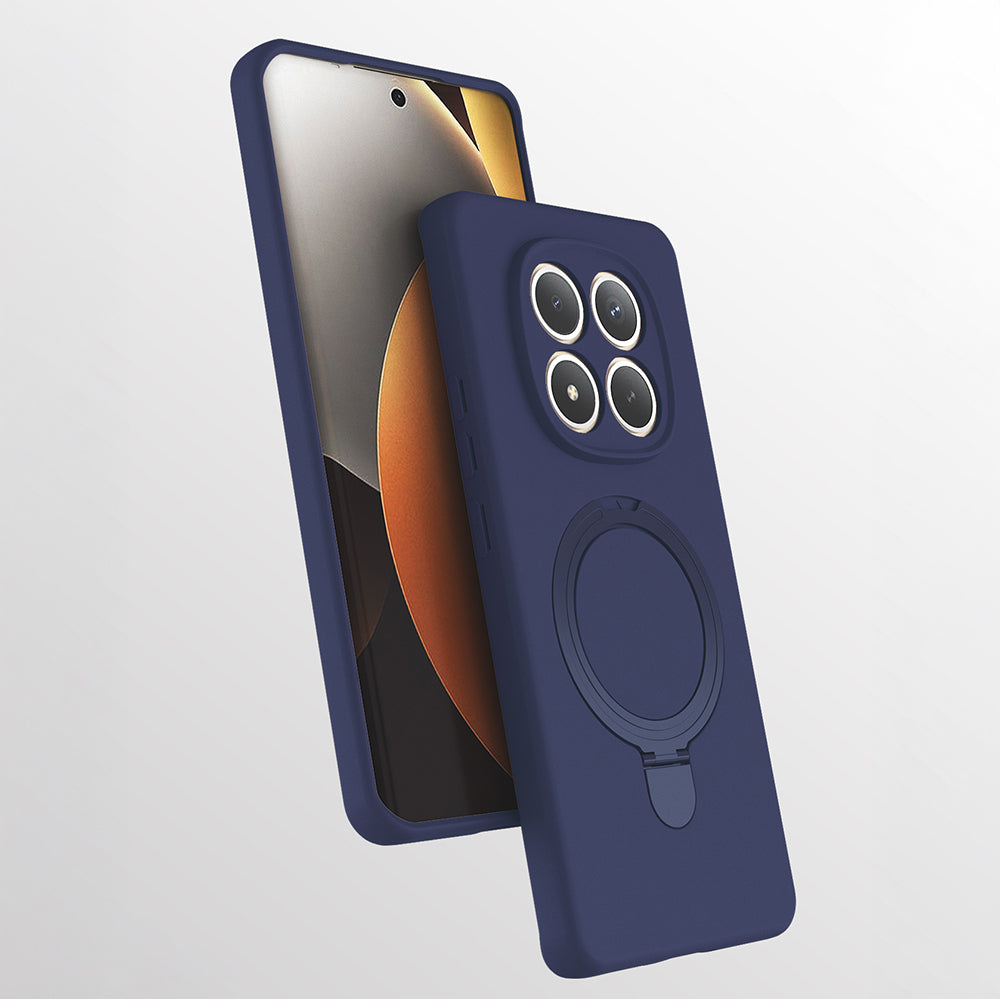 Xiaomi Redmi Note 15 Pro 4G Kılıf M-safe Şarj Özellikli Standlı Samara Kapak Lacivert