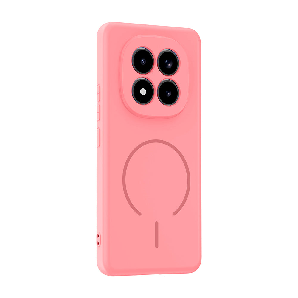 Xiaomi Redmi Note 15 Pro 4G Kılıf M-safe Şarj Özellikli Meta Kapak Rose Pembe