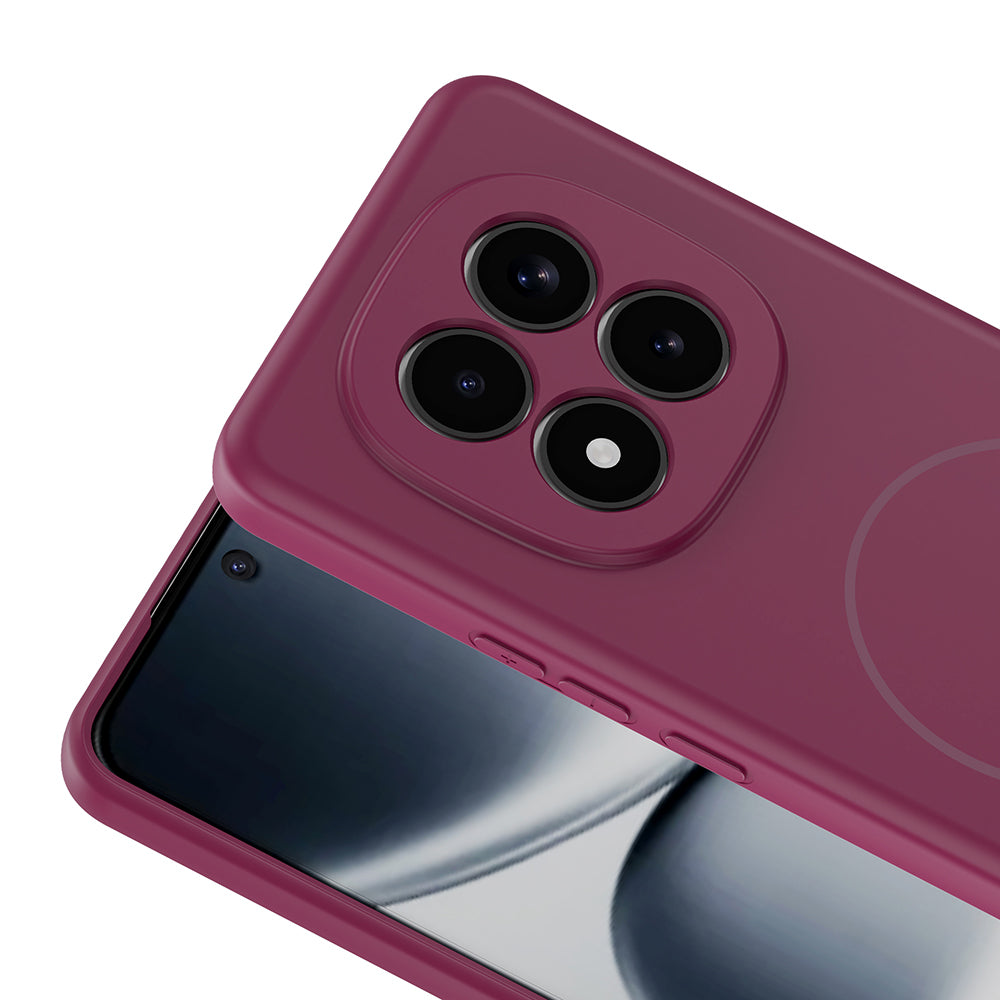 Xiaomi Redmi Note 15 Pro 4G Kılıf M-safe Şarj Özellikli Meta Kapak Mürdüm