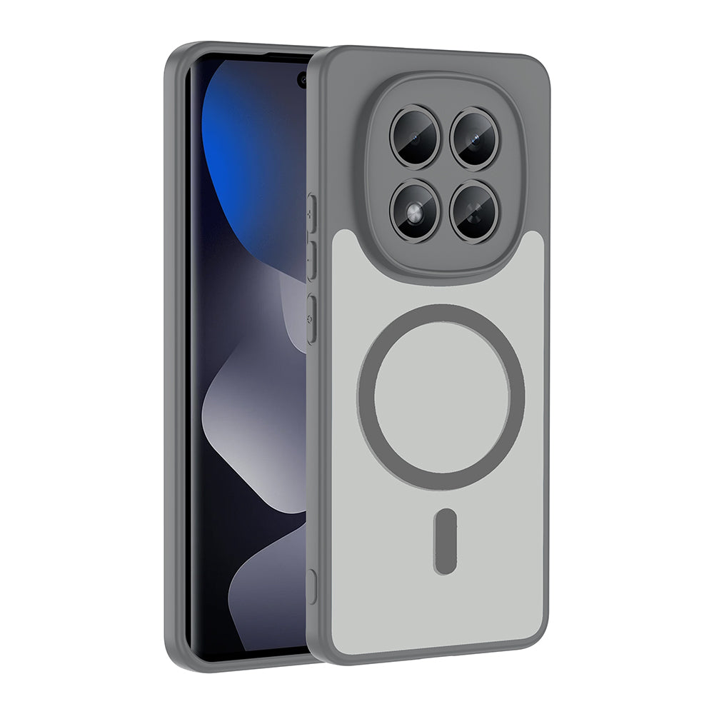Xiaomi Redmi Note 15 Pro 5G Kılıf M-safe Şarj Özellikli Zore Babet Kapak Gri