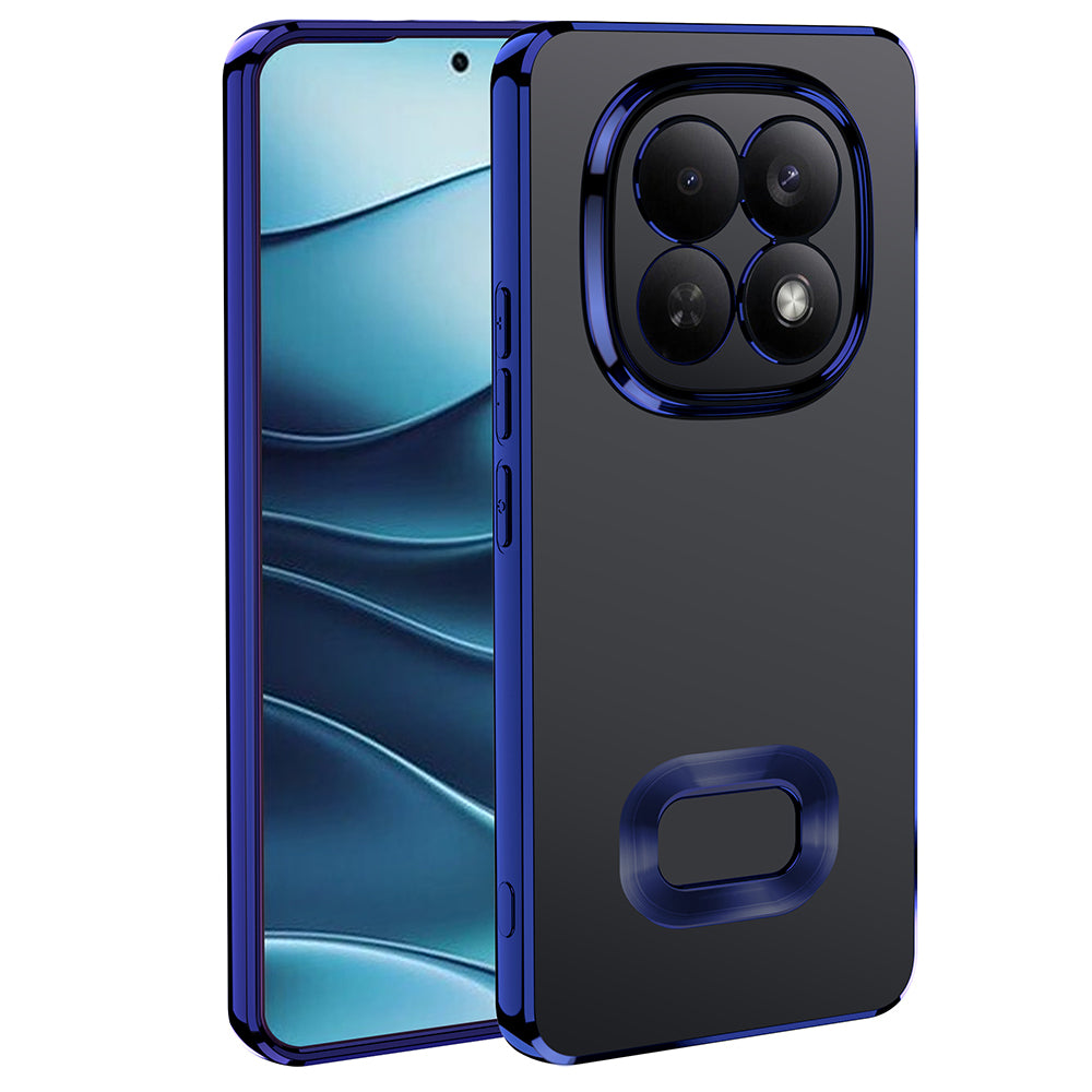 Xiaomi Redmi Note 15 Pro Kılıf Kamera Korumalı Logo Gösteren Omega Kapak Lacivert