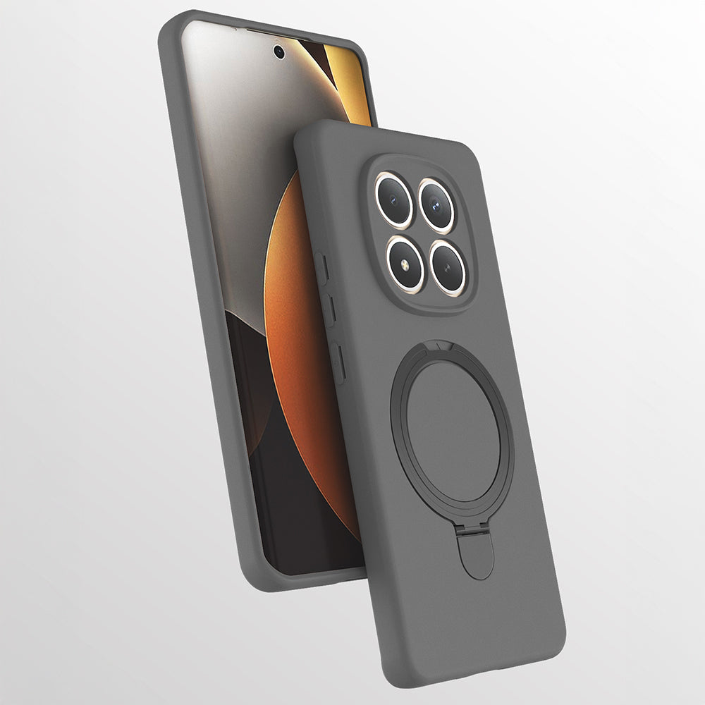 Xiaomi Redmi Note 15 Pro Kılıf M-safe Şarj Özellikli Standlı Samara Kapak Titanyum-Gri