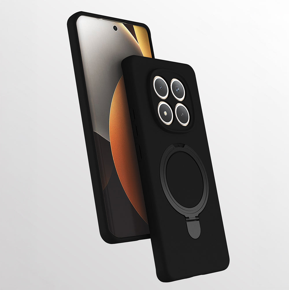 Xiaomi Redmi Note 15 Pro Kılıf M-safe Şarj Özellikli Standlı Samara Kapak Siyah