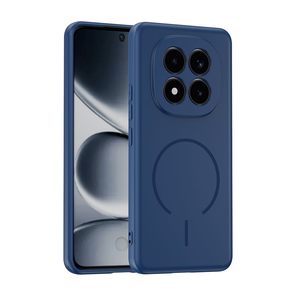 Xiaomi Redmi Note 15 Pro Kılıf M-safe Şarj Özellikli Meta Kapak Lacivert