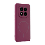 Xiaomi Redmi Note 15 Pro Kılıf M-safe Şarj Özellikli Meta Kapak Mürdüm