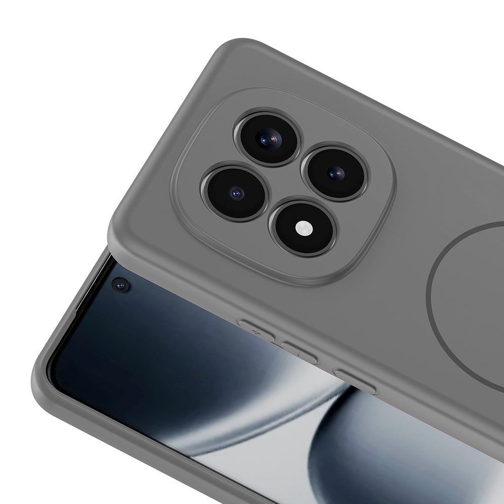 Xiaomi Redmi Note 15 Pro Kılıf M-safe Şarj Özellikli Meta Kapak Titanyum-Gri
