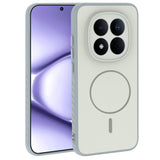 Xiaomi Redmi Note 15 Pro Kılıf M-safe Şarj Özellikli Tea Kapak Gümüş