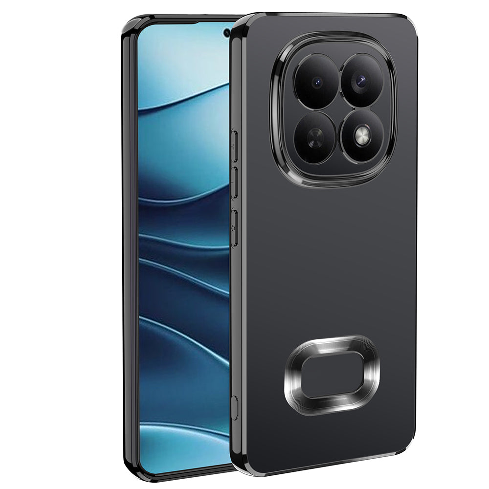Xiaomi Redmi Note 15 Pro Plus Kılıf Kamera Korumalı Logo Gösteren  Omega Kapak Siyah