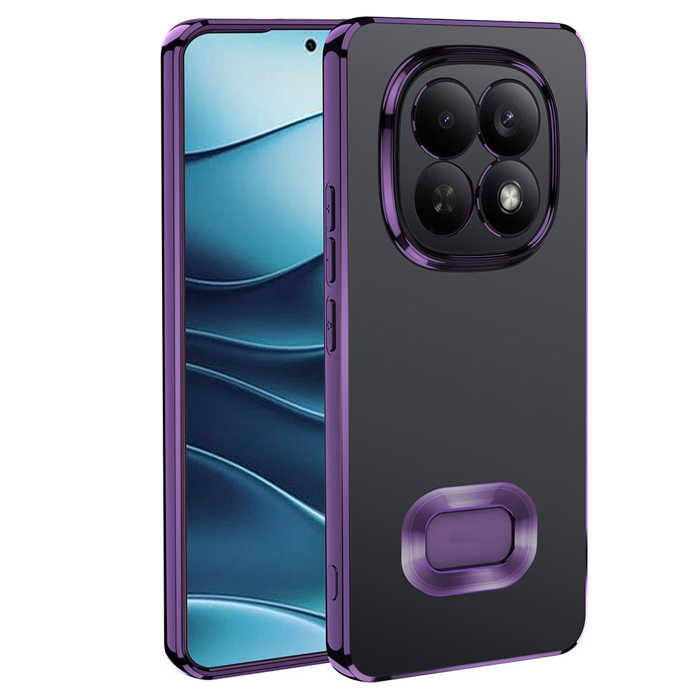 Xiaomi Redmi Note 15 Pro Plus Kılıf Kamera Korumalı Logo Gösteren Omega Kapak Derin Mor