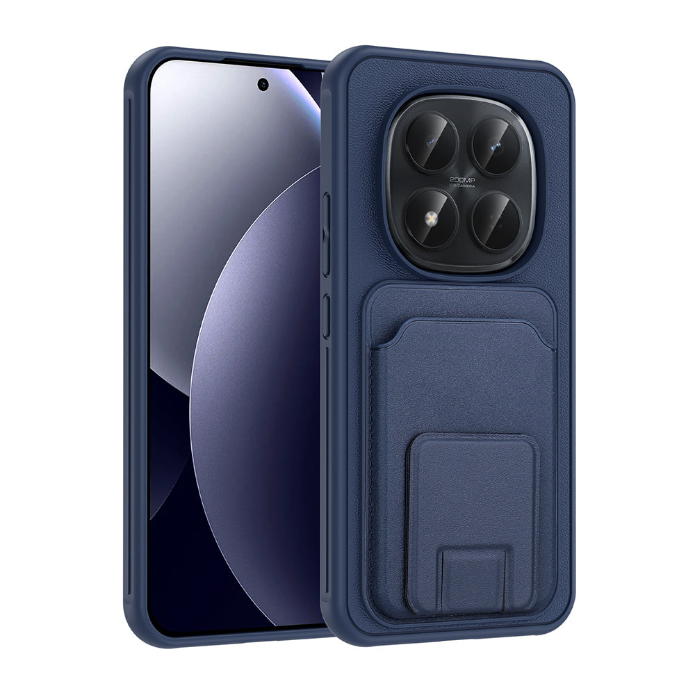 Xiaomi Redmi Note 15 Pro Plus Kılıf Kartlıklı TPU Bikart Kapak Lacivert