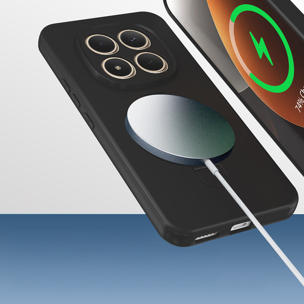 Xiaomi Redmi Note 15 Pro Plus Kılıf M-safe Şarj Özellikli Standlı Samara Kapak Desert Gold