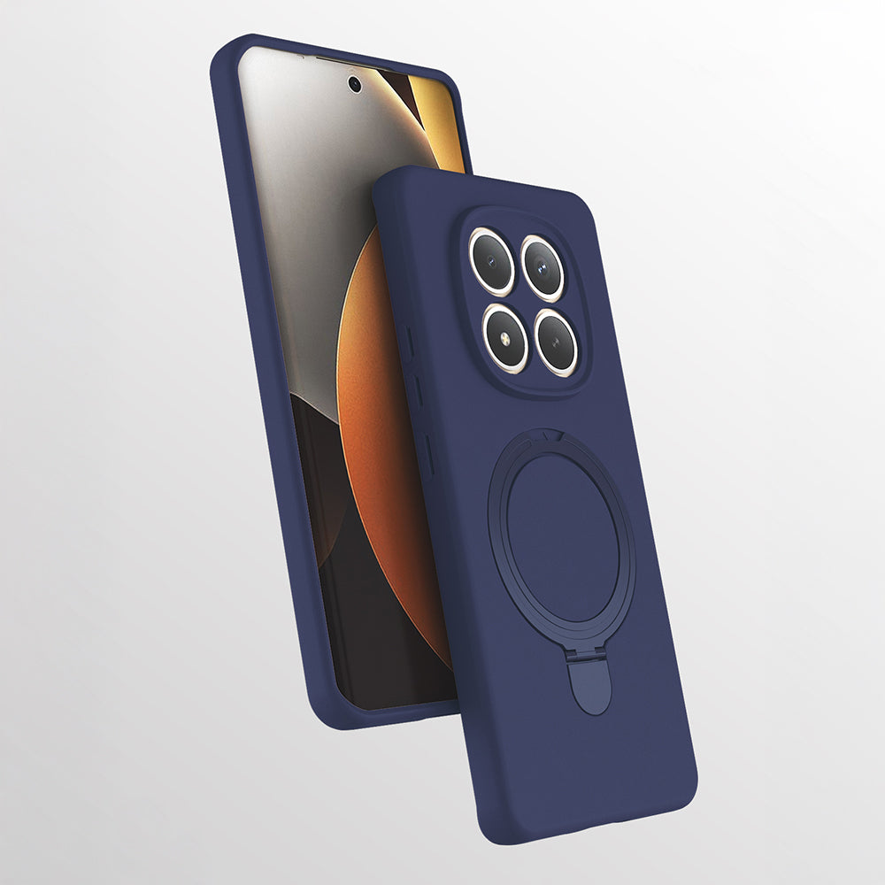 Xiaomi Redmi Note 15 Pro Plus Kılıf M-safe Şarj Özellikli Standlı Samara Kapak Lacivert