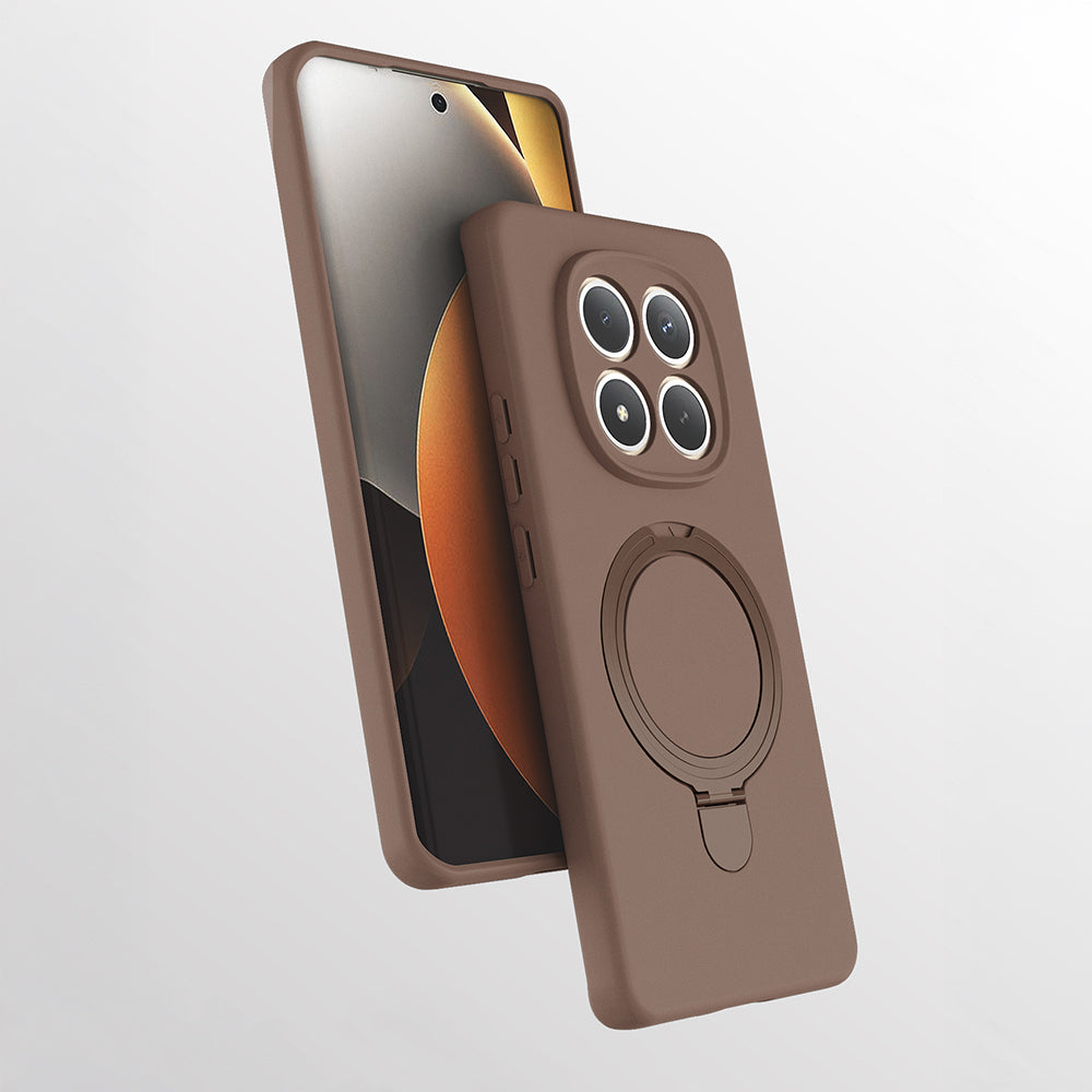 Xiaomi Redmi Note 15 Pro Plus Kılıf M-safe Şarj Özellikli Standlı Samara Kapak Desert Gold