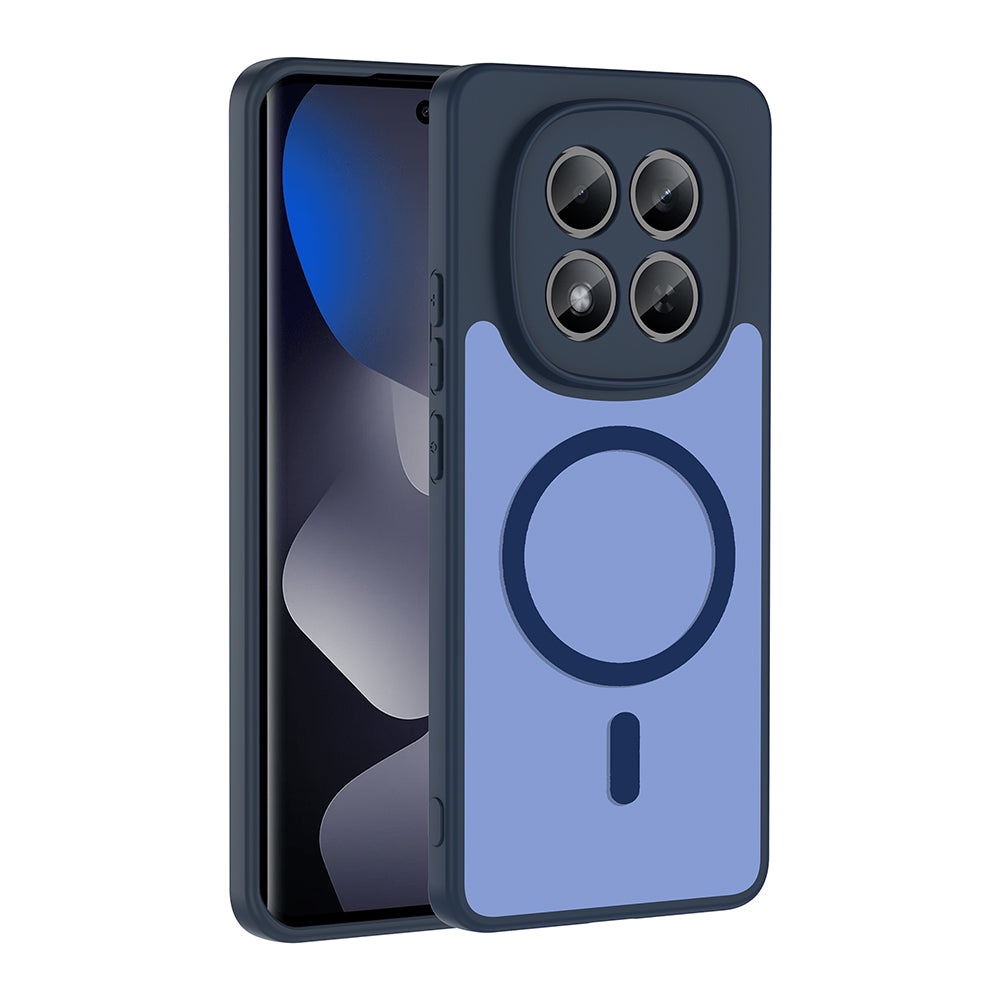Xiaomi Redmi Note 15 Pro Plus Kılıf M-safe Şarj Özellikli Zore Babet Kapak Lacivert