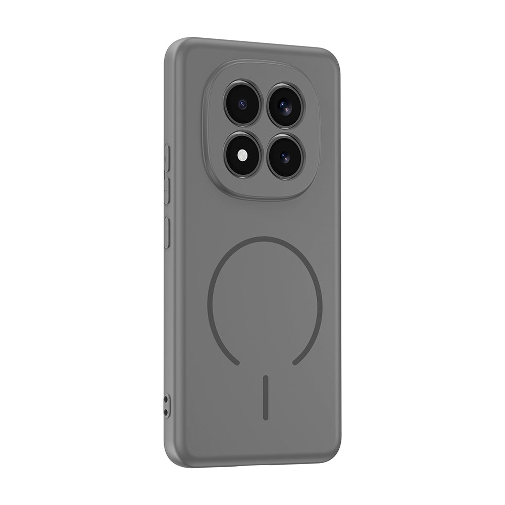 Xiaomi Redmi Note 15 Pro Plus Kılıf M-safe Şarj Özellikli Meta Kapak Titanyum-Gri