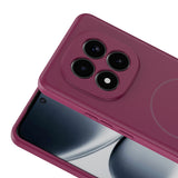 Xiaomi Redmi Note 15 Pro Plus Kılıf M-safe Şarj Özellikli Meta Kapak Mürdüm