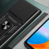 Xiaomi Redmi Note 15 Pro Plus Kılıf Magnetik Standlı Kamera Korumalı Zore Sürgülü Vega Kapak Siyah