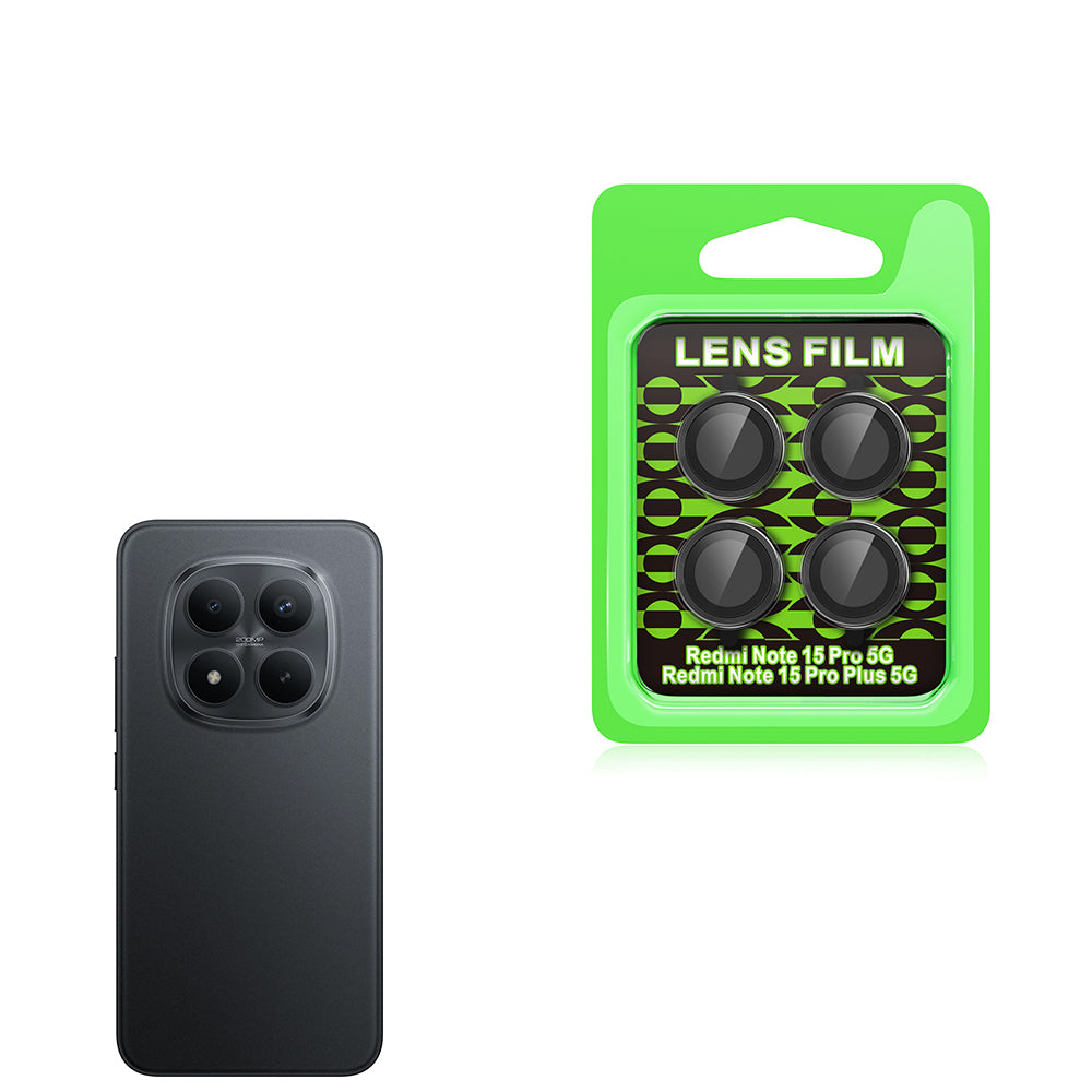 Xiaomi Redmi Note 15 Pro Plus CL-07 Kamera Lens Koruyucu Siyah